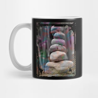 Japan Zen Buddhism Balancing Stones Rocks Bamboo Collage Art 93 Mug